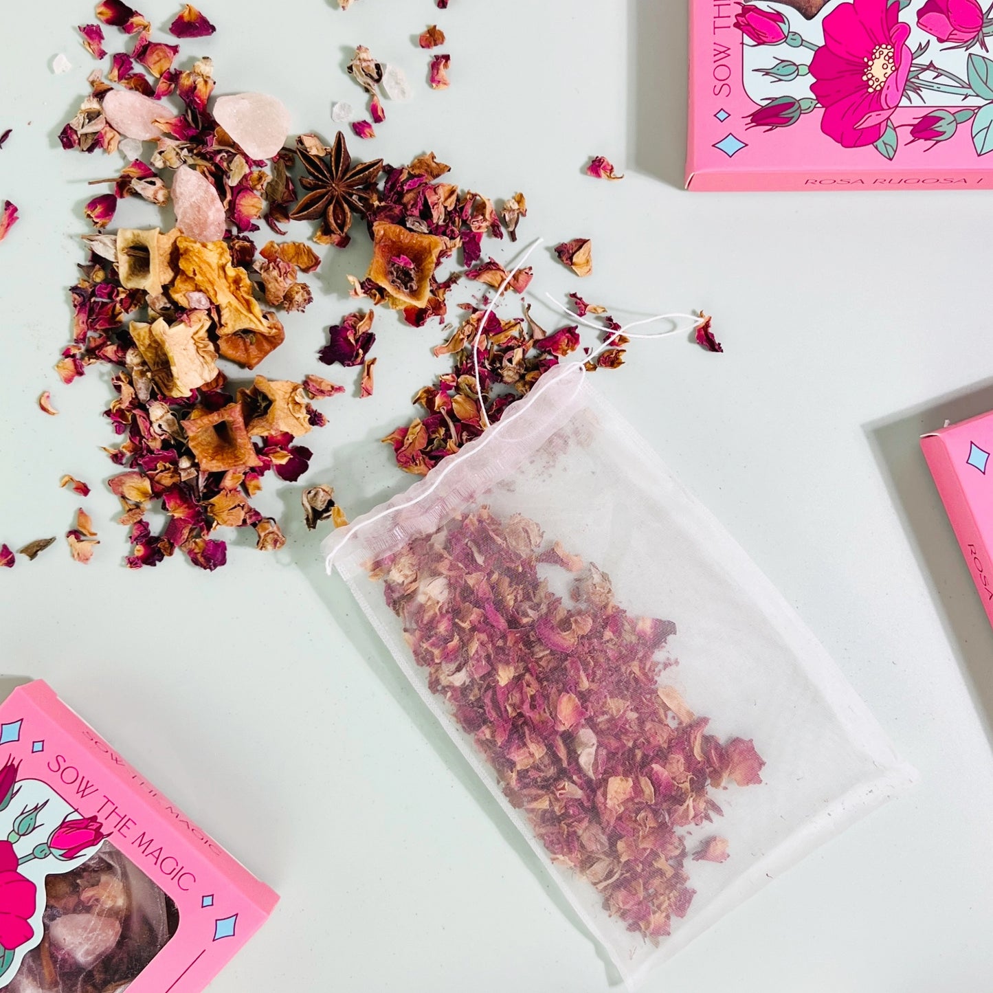 Rosa Rugosa: Tarot Botanical Bath Tea by Sow the Magic