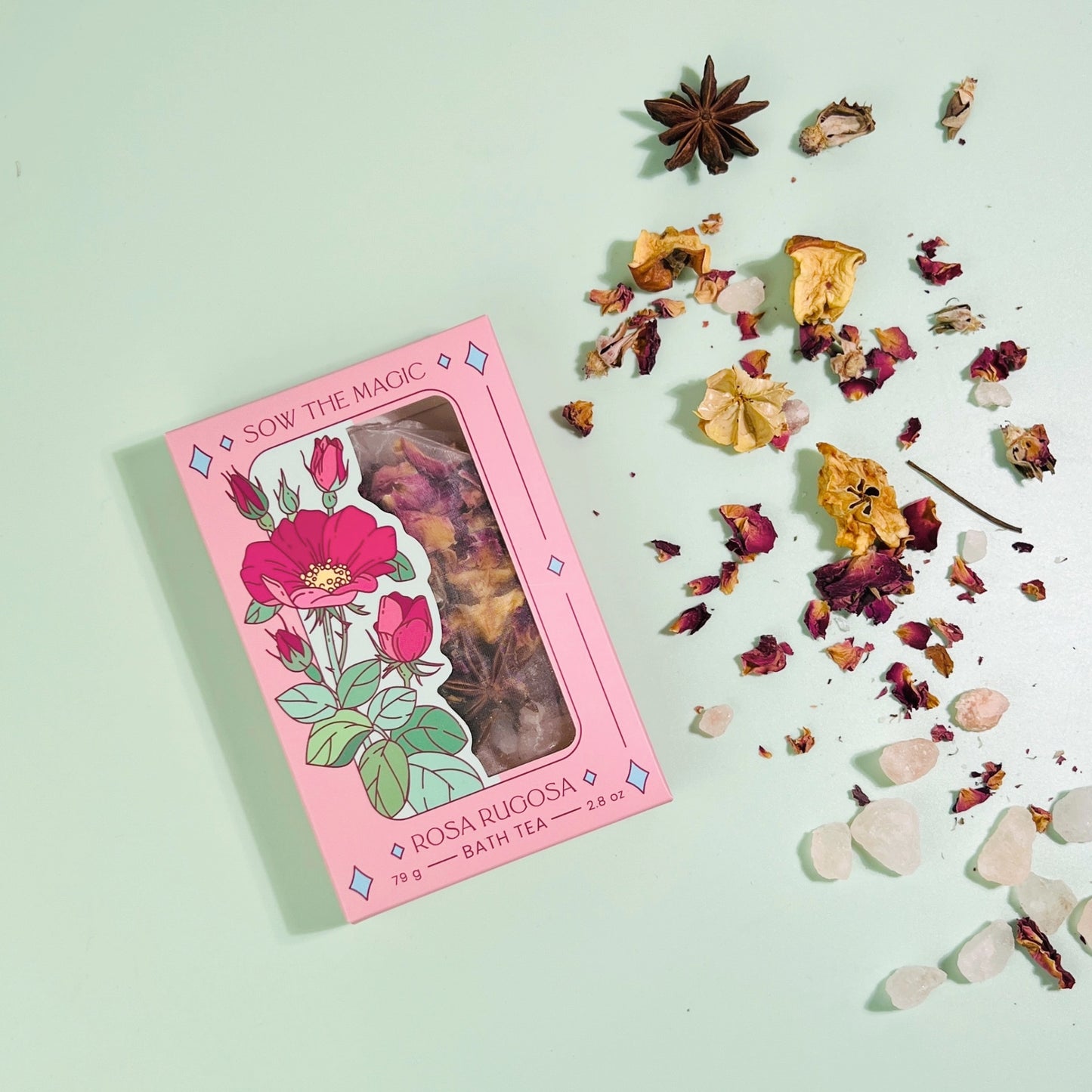 Rosa Rugosa: Tarot Botanical Bath Tea by Sow the Magic