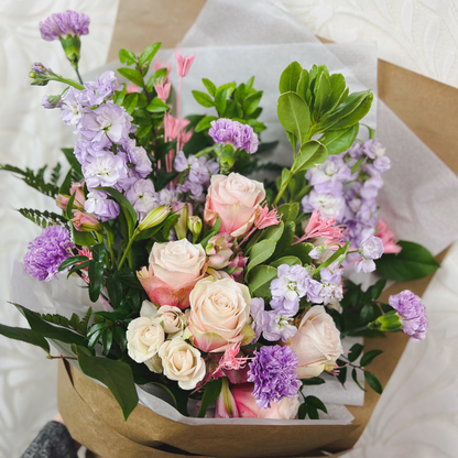 Valentine's Day - Mixed Flower Wrapped Bouquet