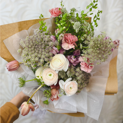 Valentine's Day - Mixed Flower Wrapped Bouquet