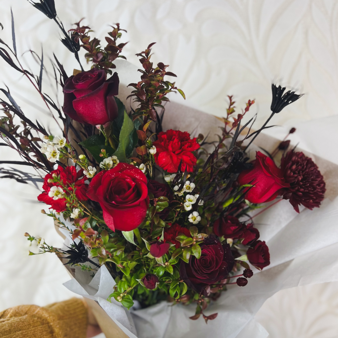 Valentine's Day - Mixed Flower Wrapped Bouquet